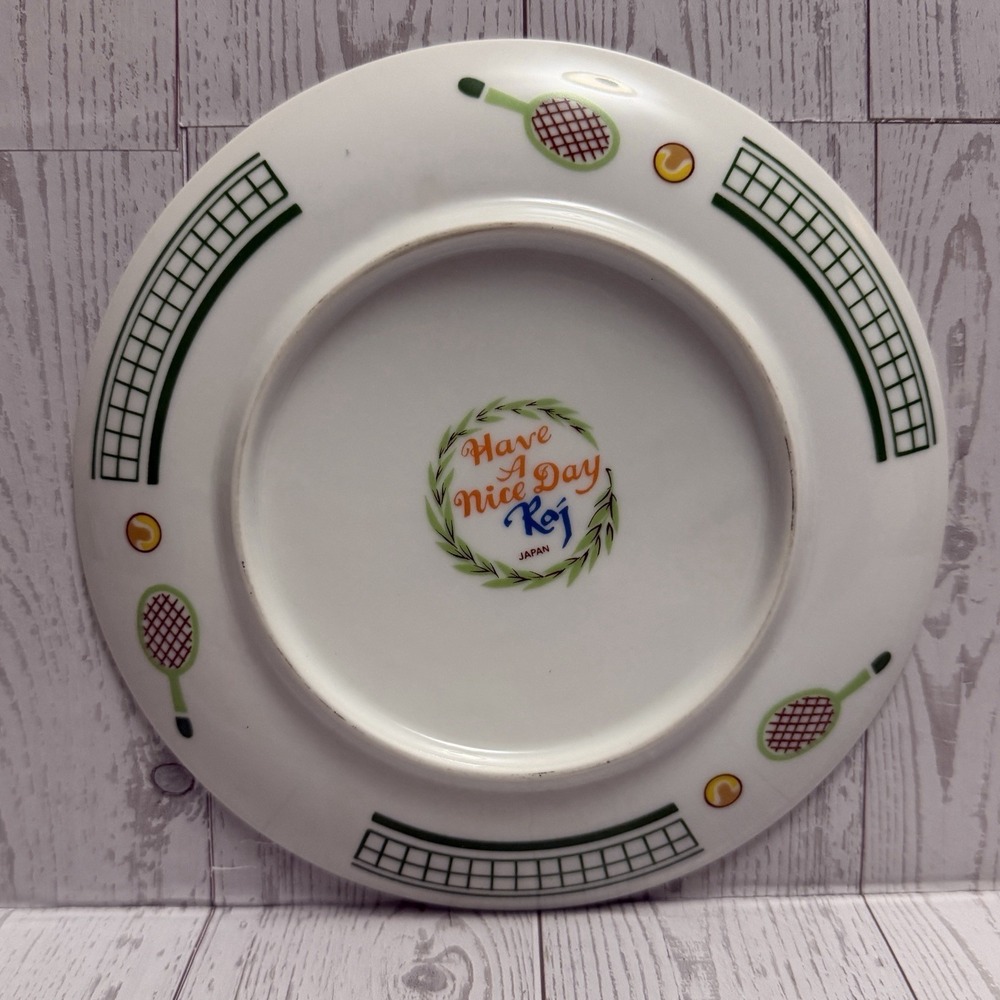 Raj Japan Tennis Racquet‎ Decorative Collectible Child's Plate Vintage Retro MCM - Picture 3 of 7